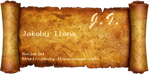 Jakoby Ilona névjegykártya