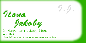 ilona jakoby business card
